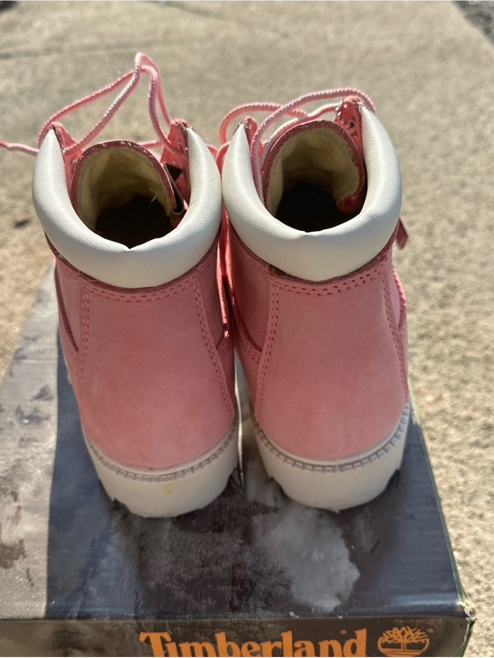 Timberland Women's Pink Lace-Up Waterproof Boots new/tags size 7.5M - Picture 6 of 10